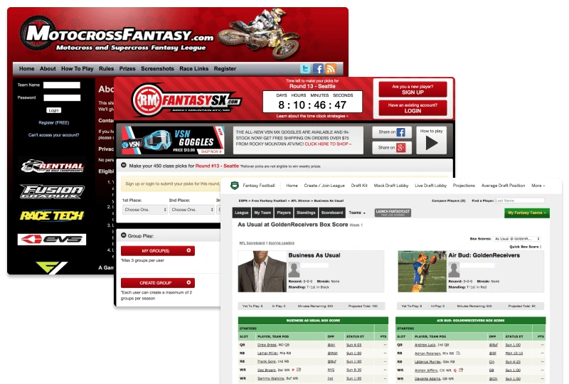 Fantasy sports websites in 2017