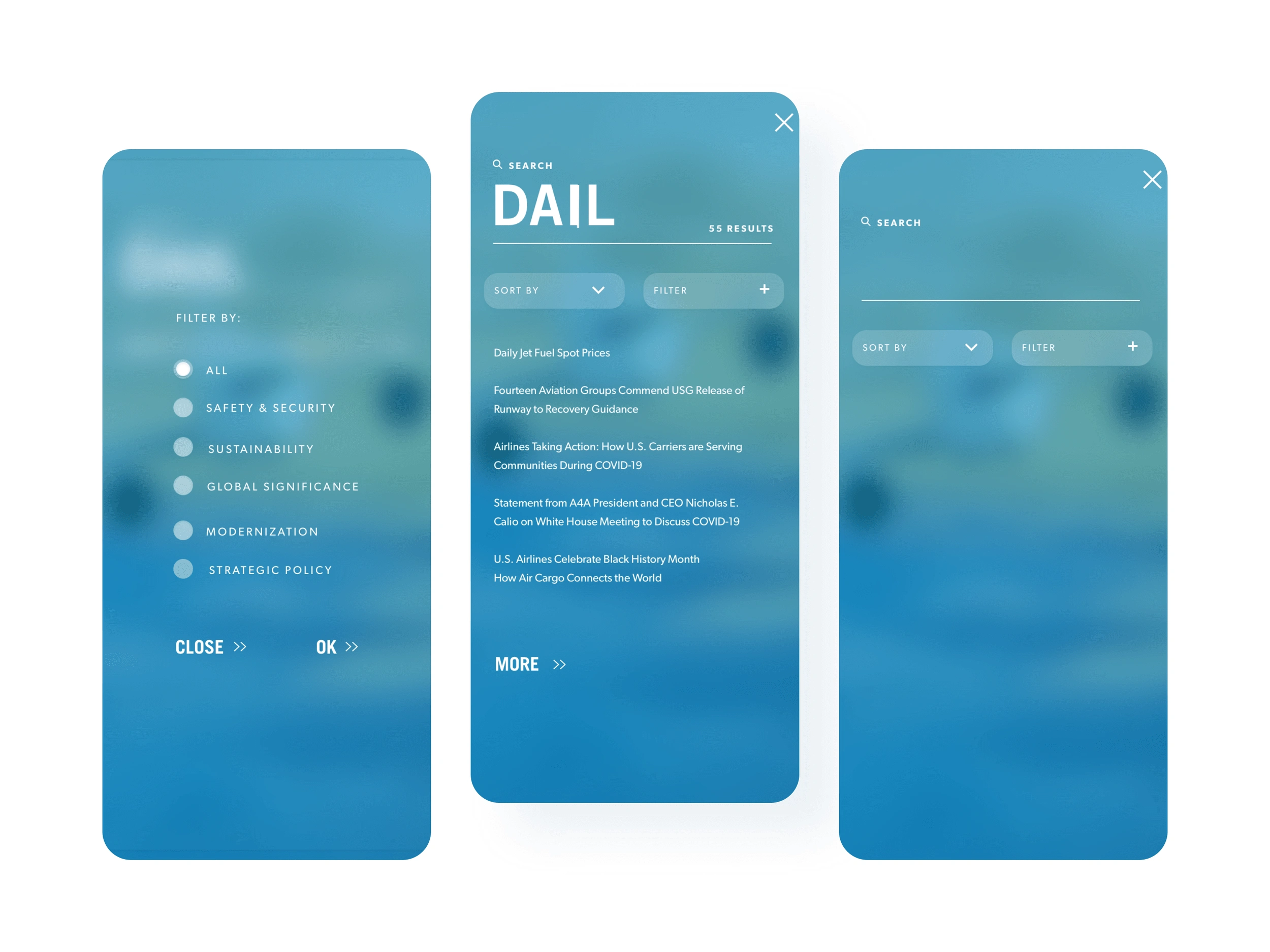 Mobile UI example