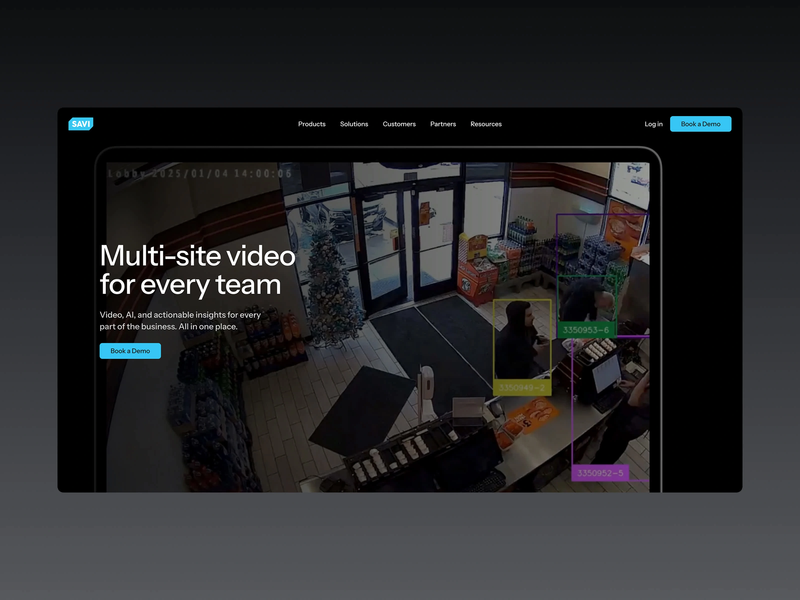 SAVI homepage mockup