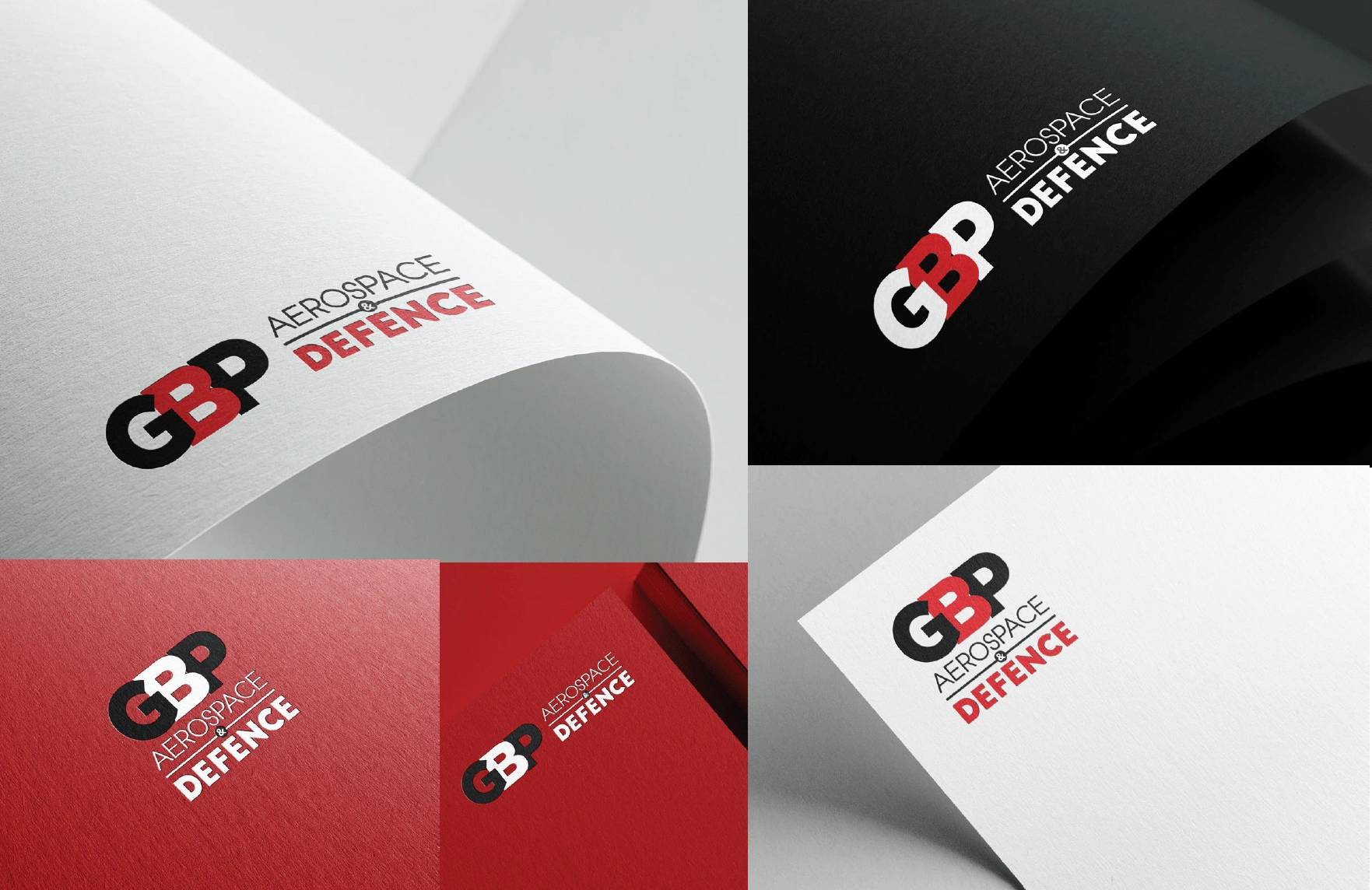 Evolution of the look and feel of GBP Aerospace & Defence logo