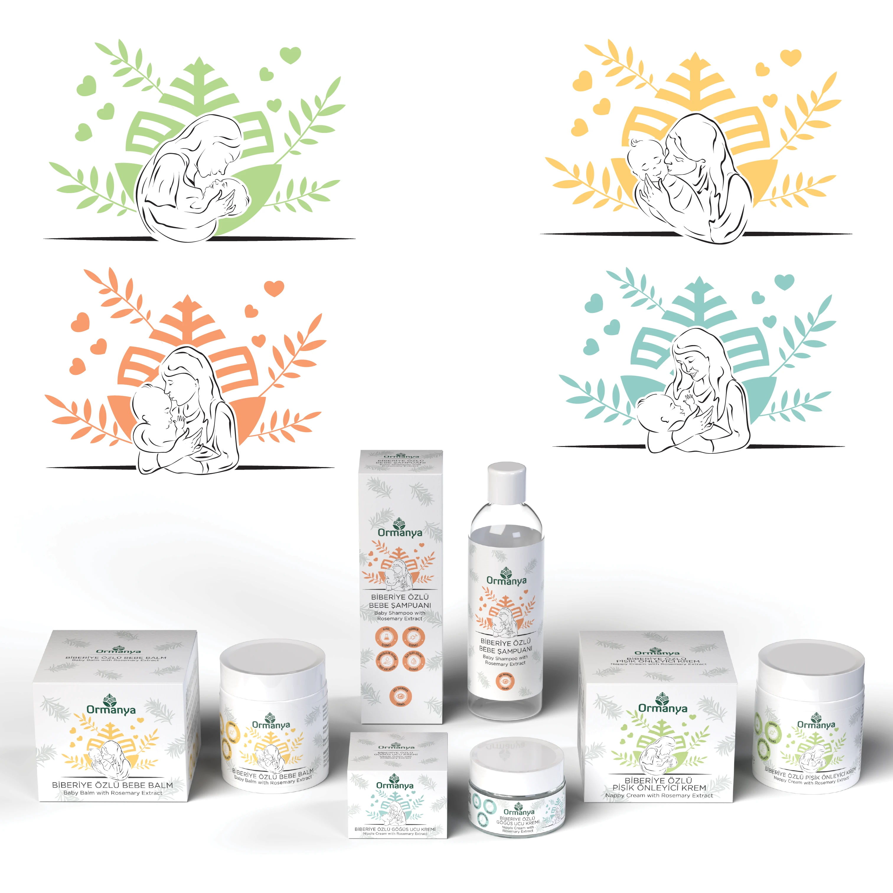 Illustration and Packaging & Label Designs for Newborn Set