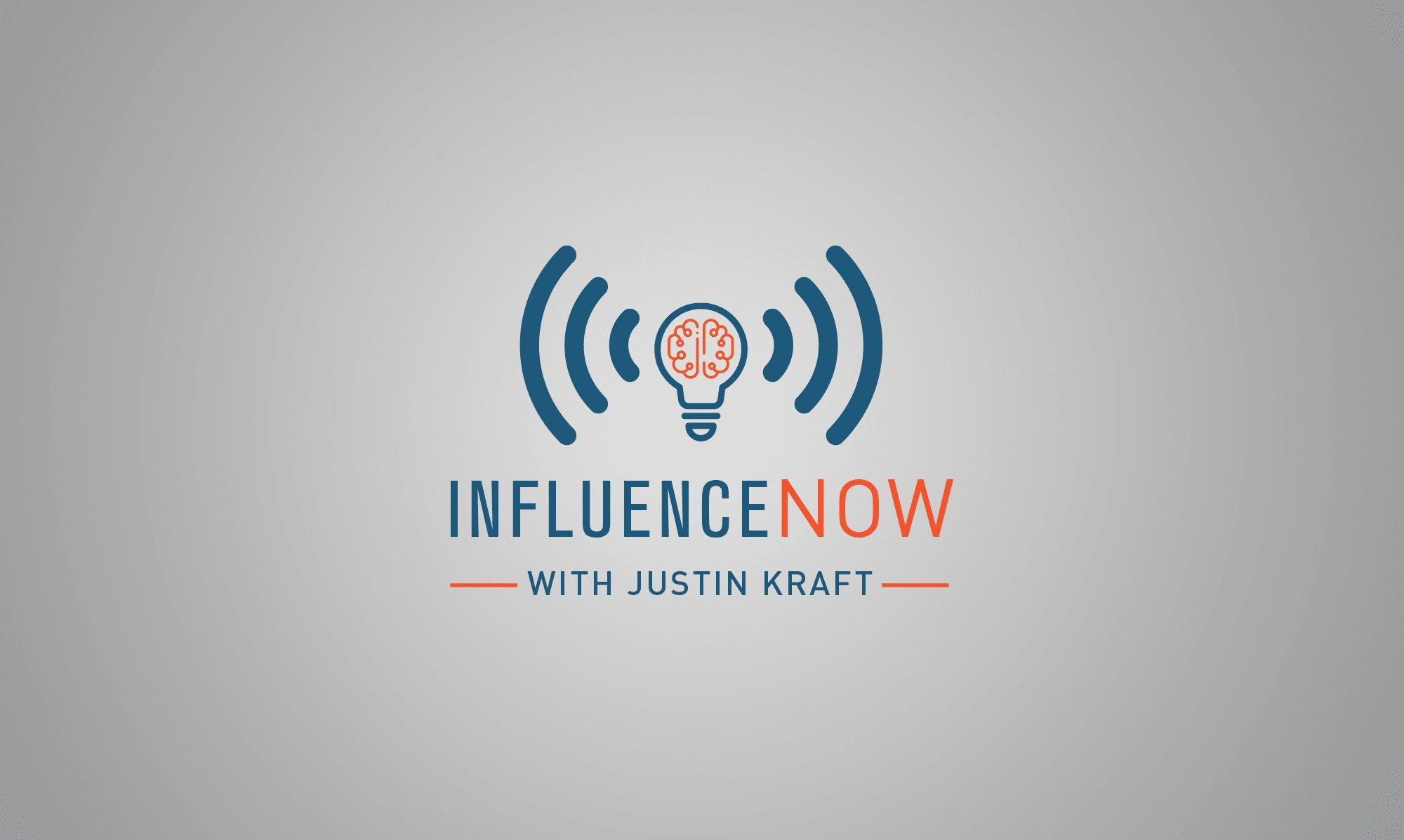 Logo design for Justin Kraft's Influence Now podcast.