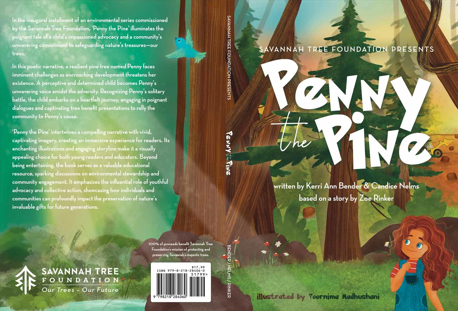 Penny the Pine children's book. Book design and layout, cover design and layout.