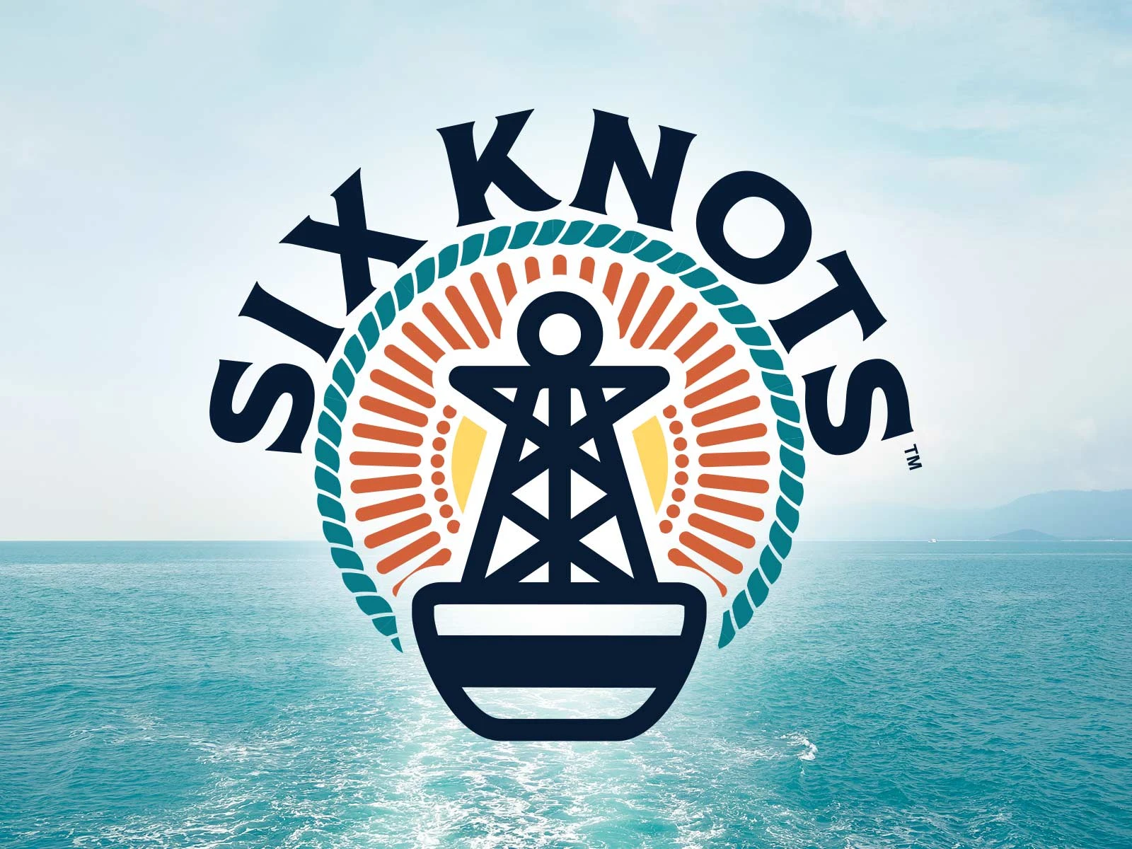 Primary Six Knots logo on a pristine water backdrop