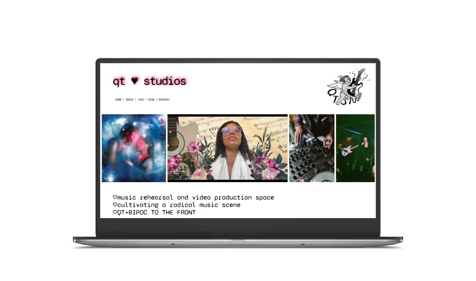 QT Studios Website - Desktop