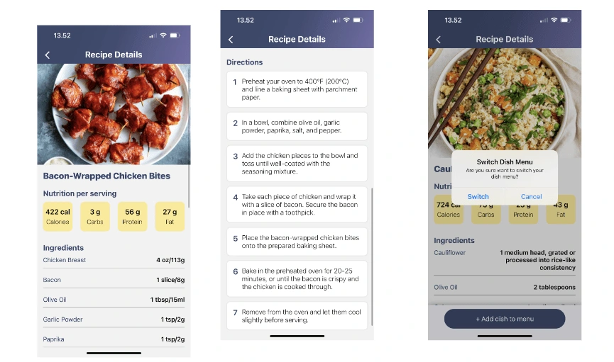 App Preview (Recipe Details)