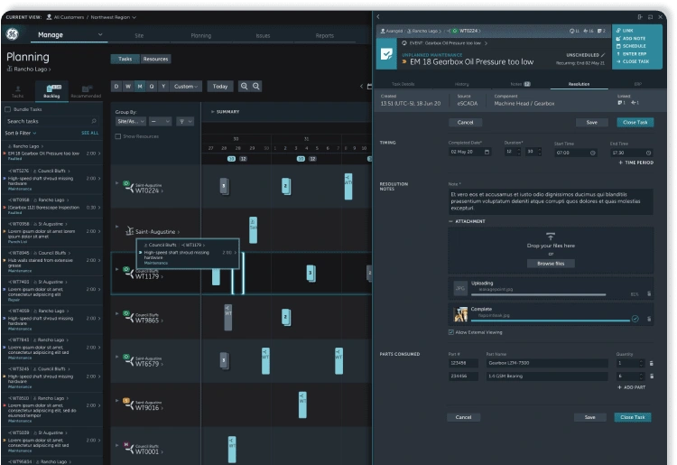 Manage: task management and scheduling (month view)