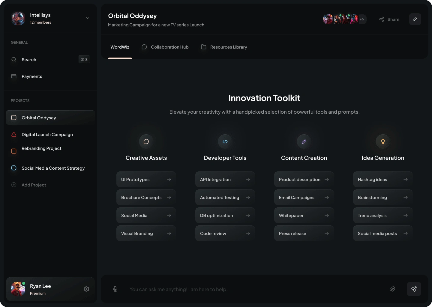 Innovation Toolkit Interface