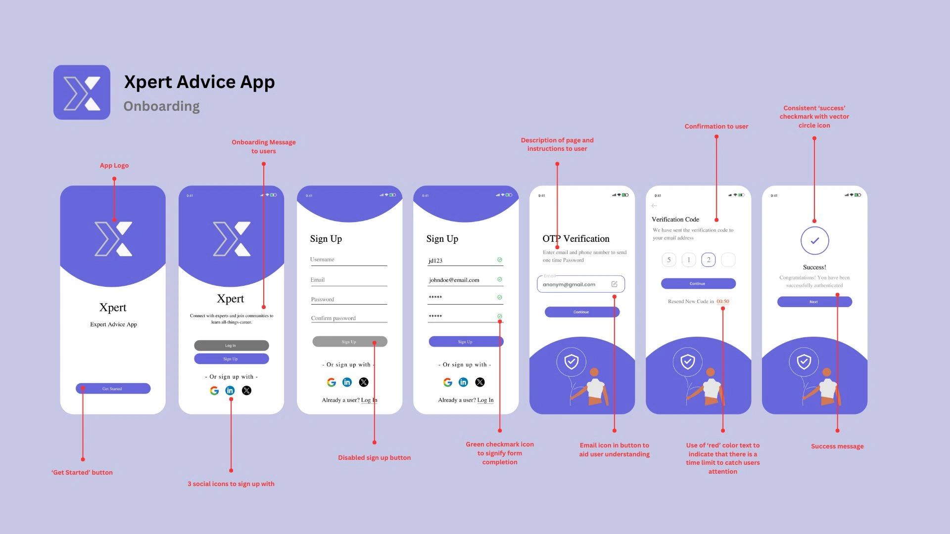 Onboarding Hi-Fi Wireframes