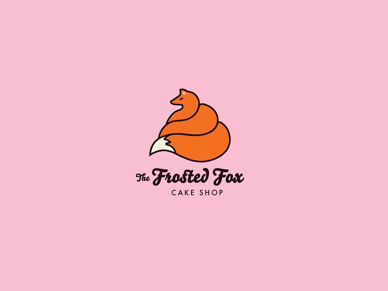 The Frosted Fox Cake Shop Rebrand: Final Logo, Full Color