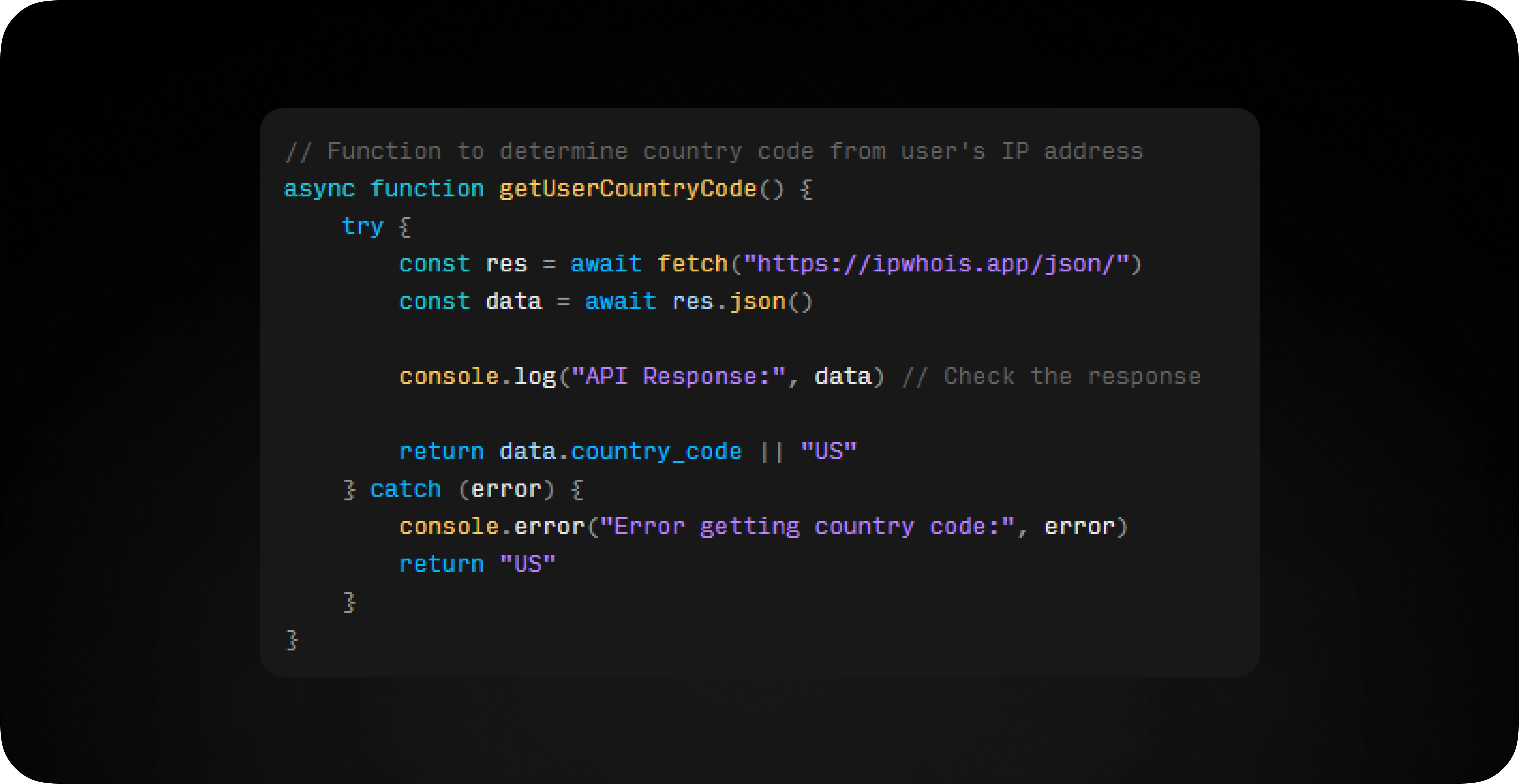 API Function for detect user country.