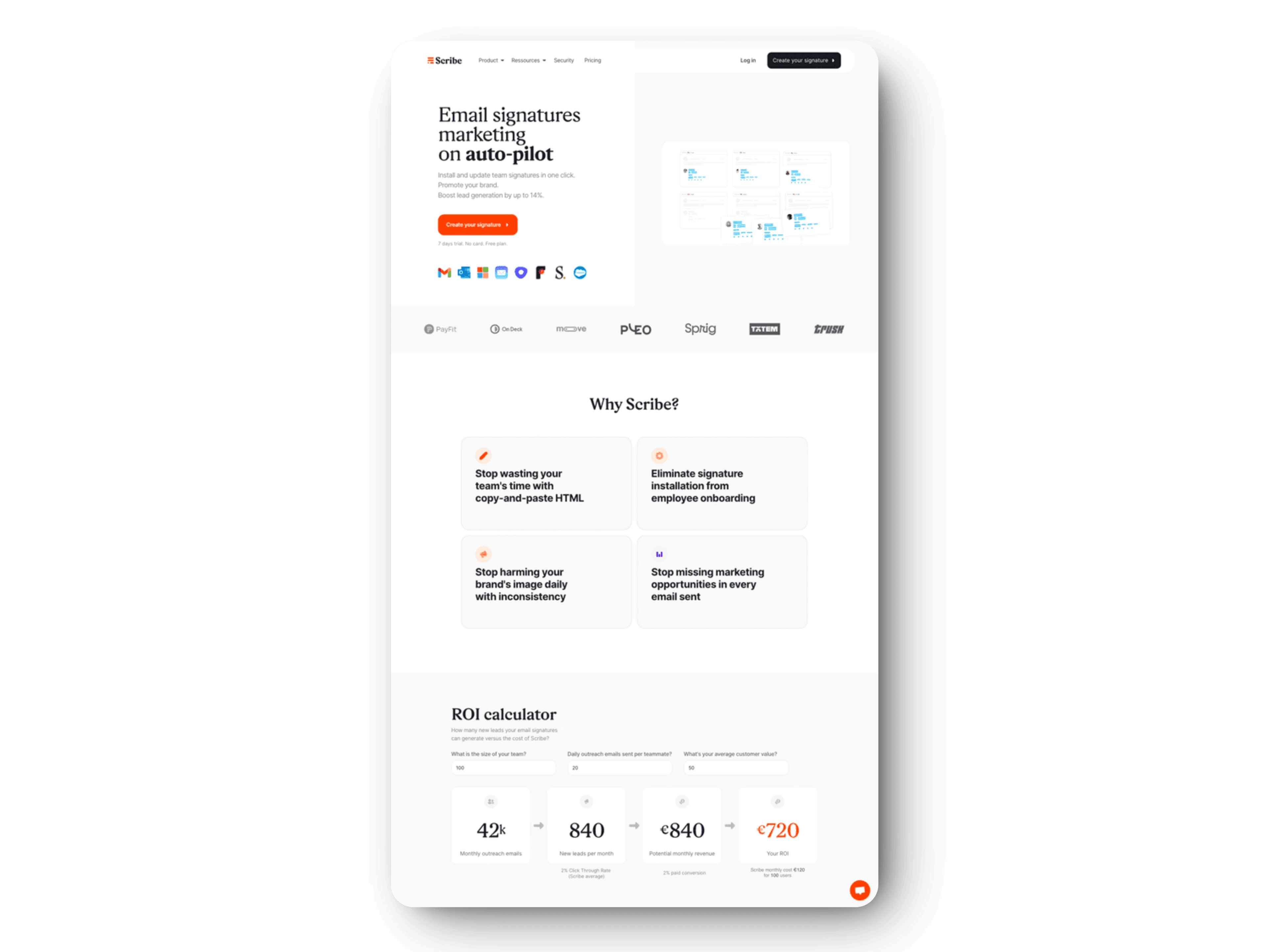 Landing page