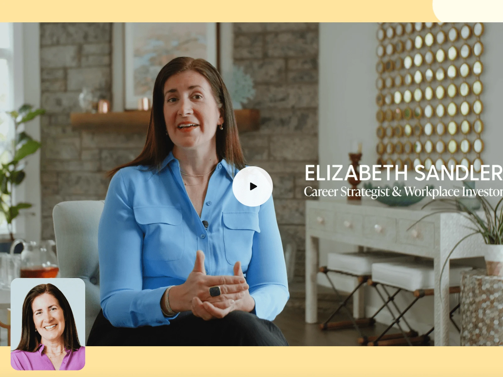 Example #2 - Elizabeth Sandler, Career Strategist & Workplace Investor