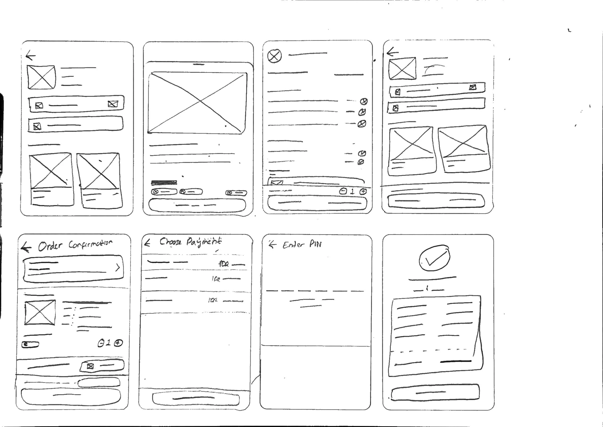 Another wireframe screens