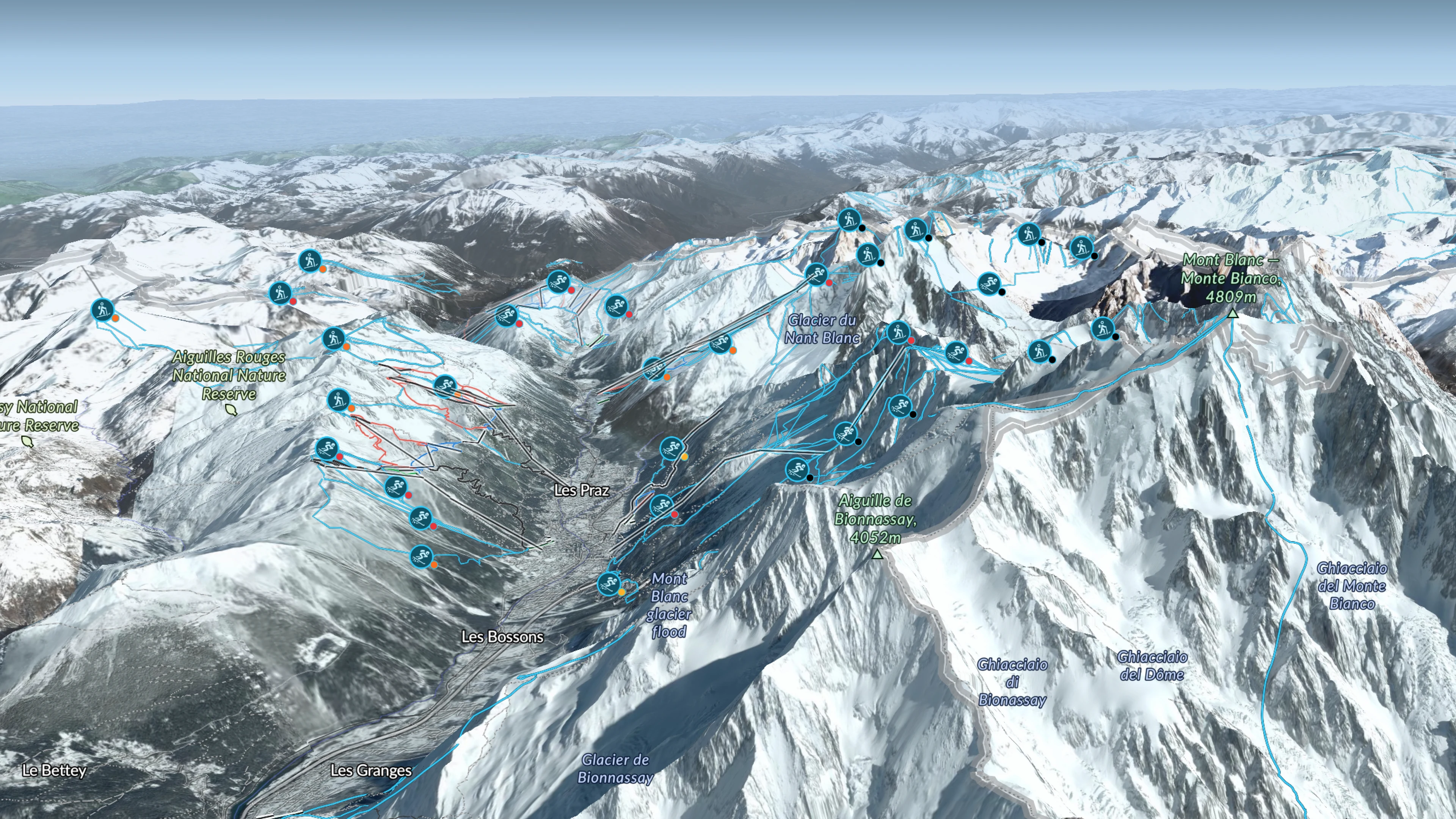 Chamonix Winter Map