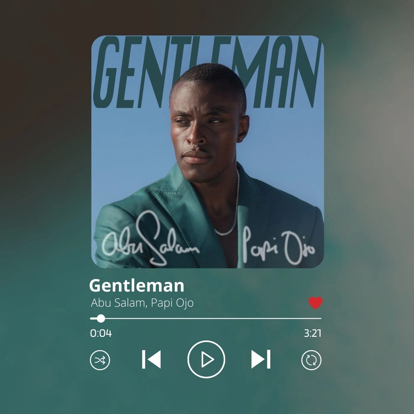 "Gentleman" by Abu Salam [Single Cover]