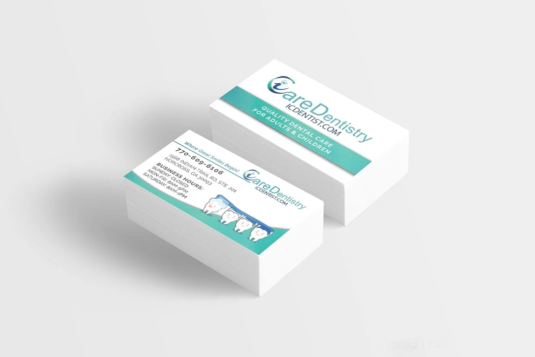 Business Card Design for Local Dentist Office