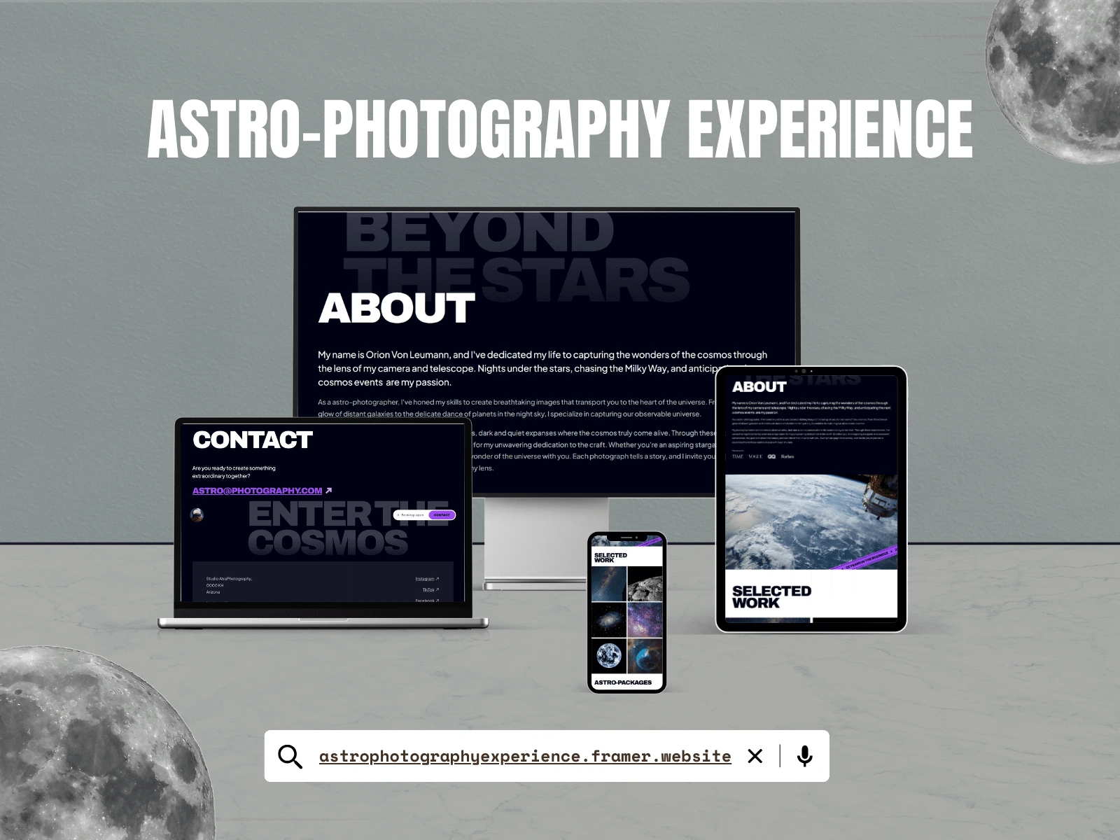 Astro-Photography Experience Mock Website