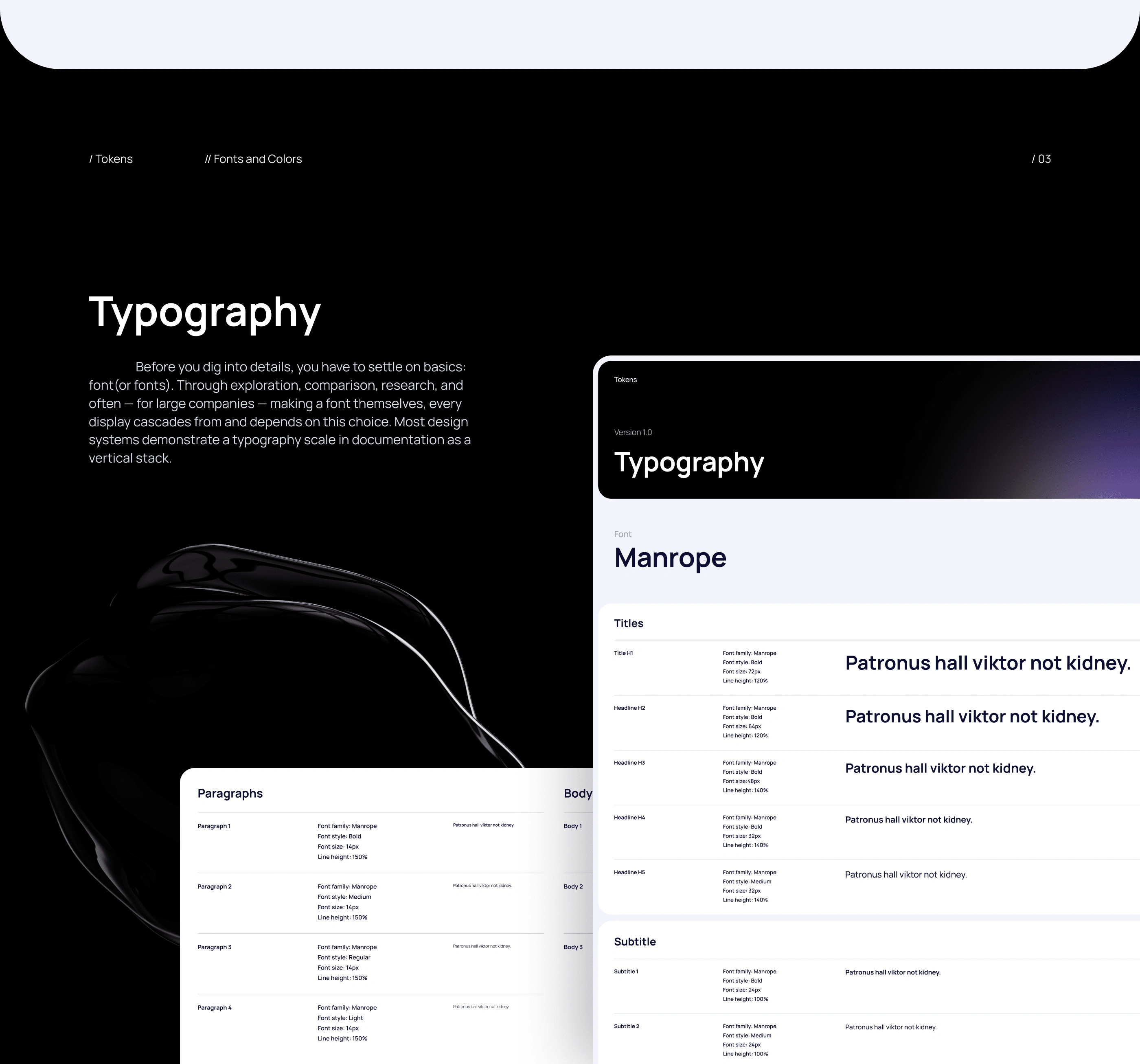 A carefully selected type system for readability and hierarchy.