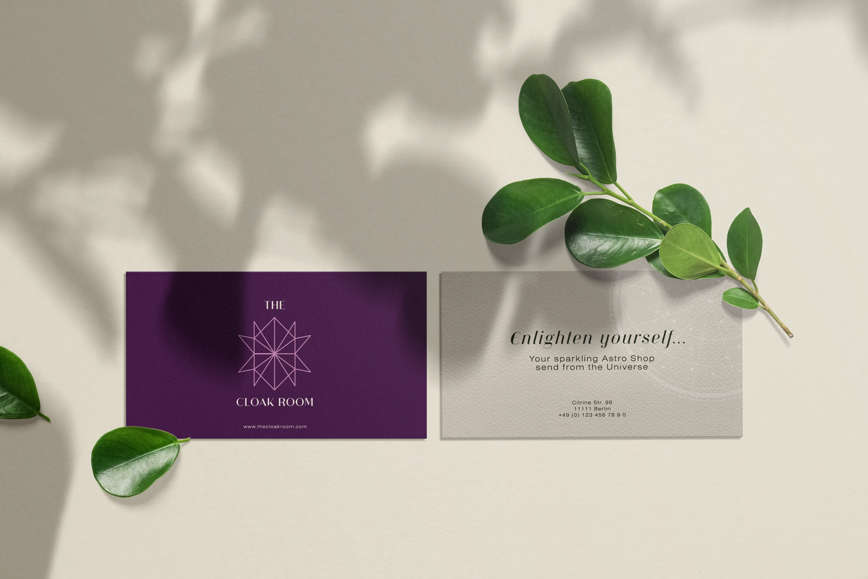 Corporate Design Business Cards The Cloak Room