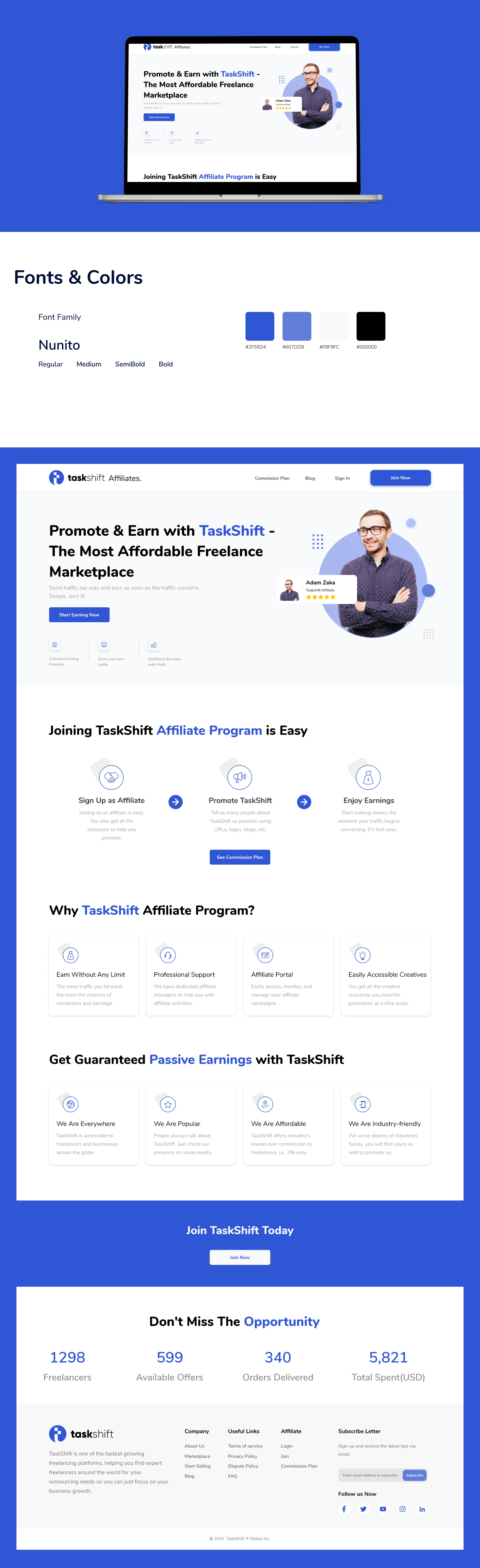 TaskShift Affiliate Landing Page