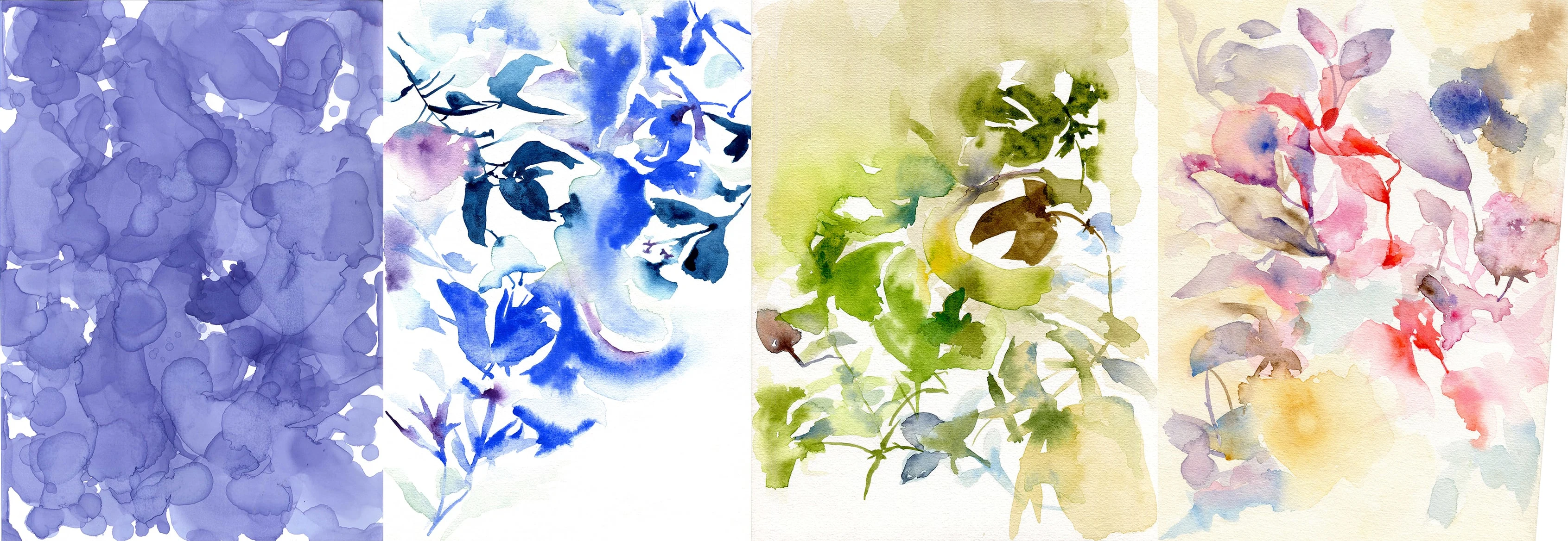 Ink and watercolor textures