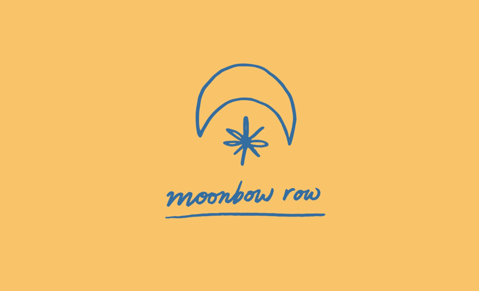 A logo I designed for the skincare brand Moonbow Row.