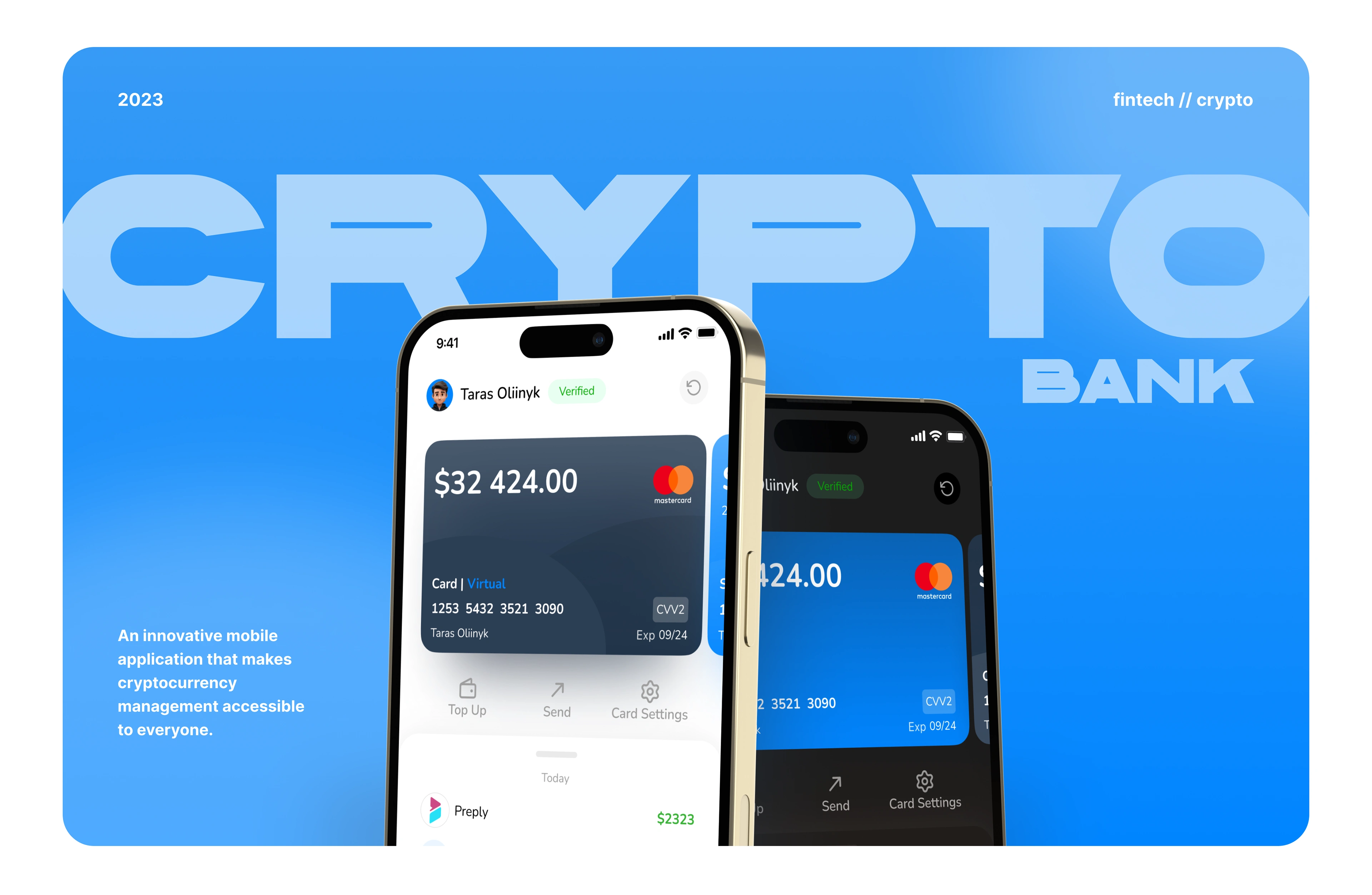 Crypro bank app design