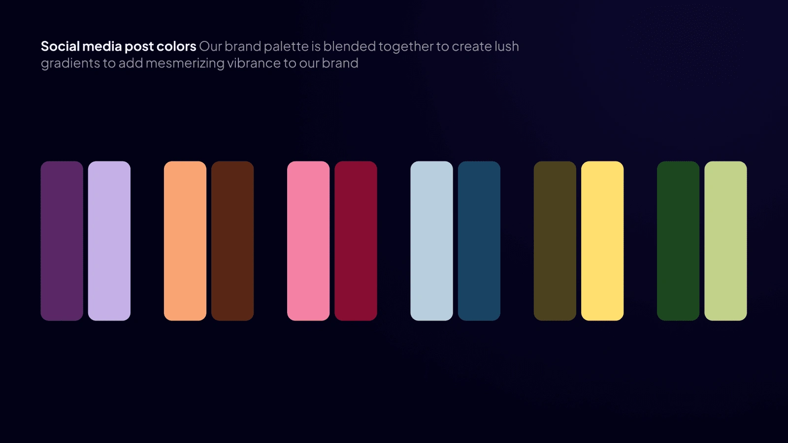 Color palette for social media content.