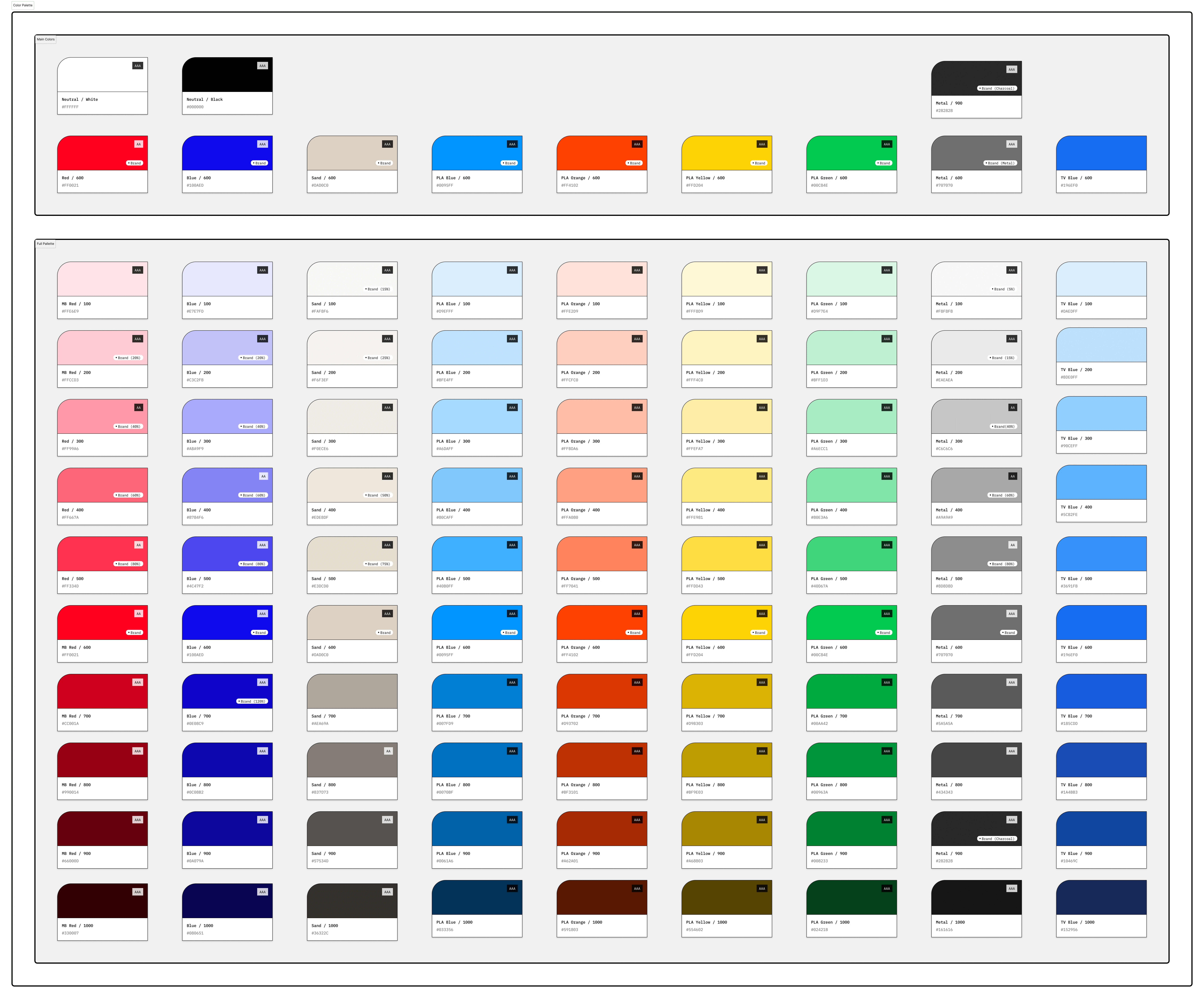 UltiMaker Design System colors