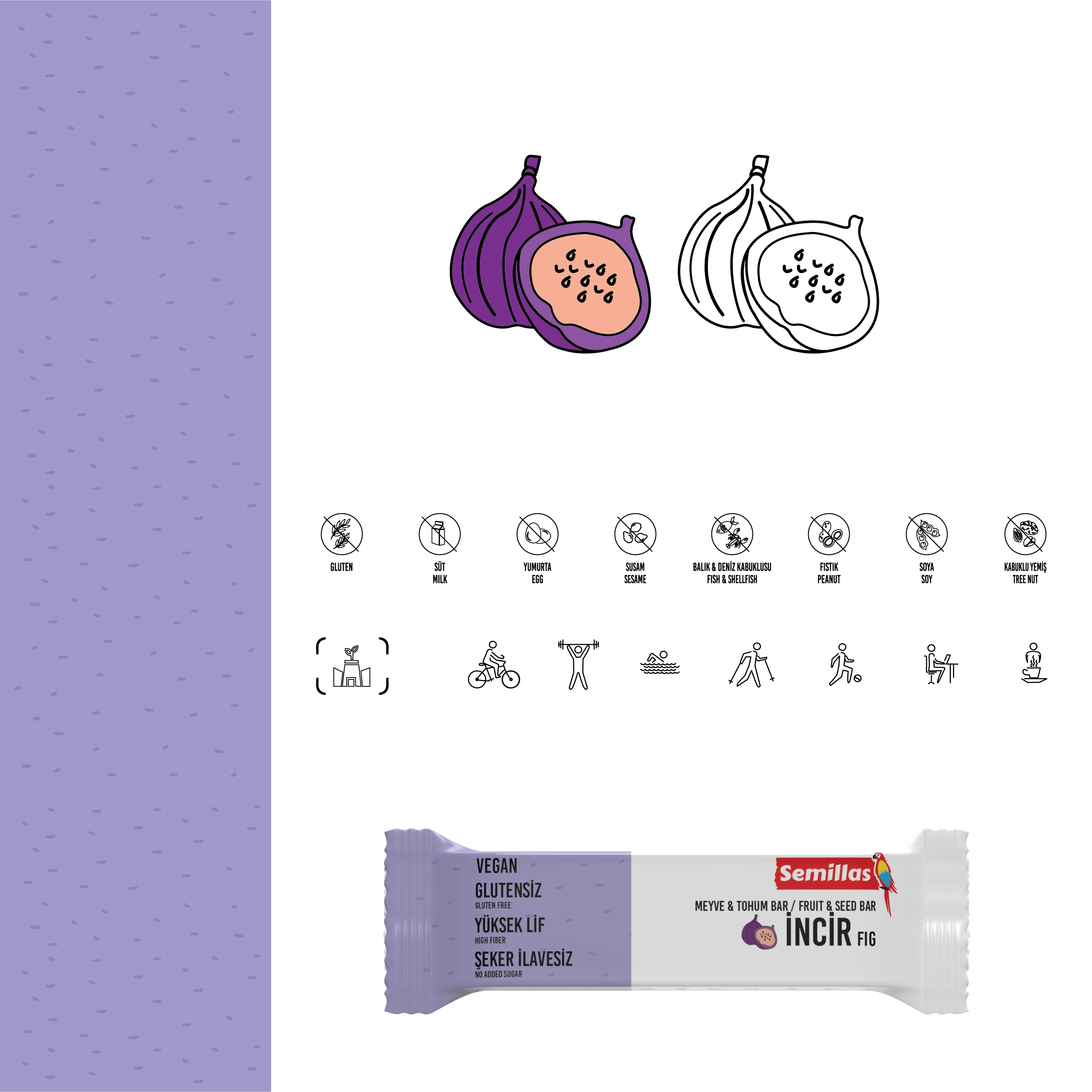 Illustrations and color pallete for Fig Bar