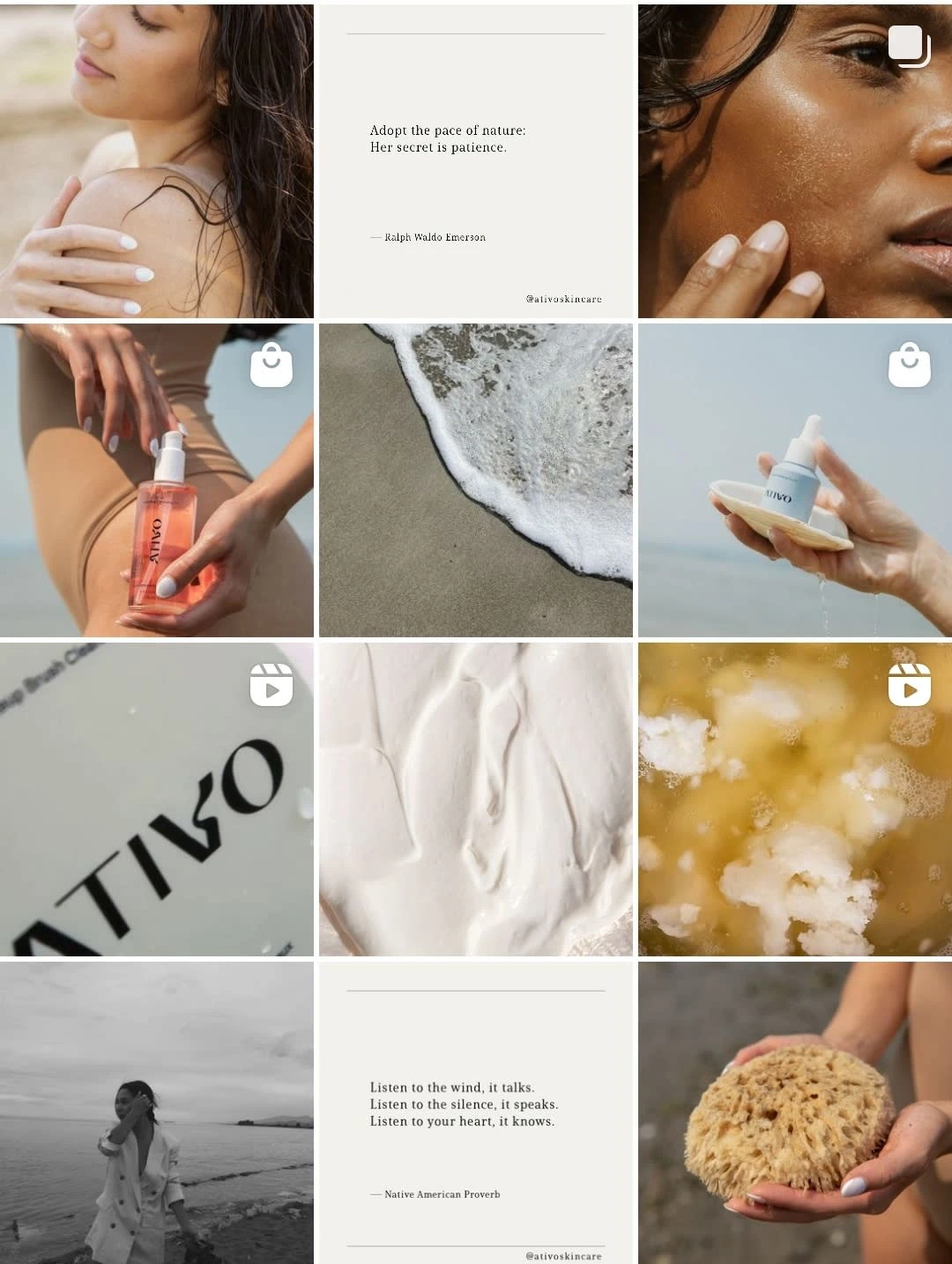 A snapshot of the brand's feed after working with Founded in Beauty. 