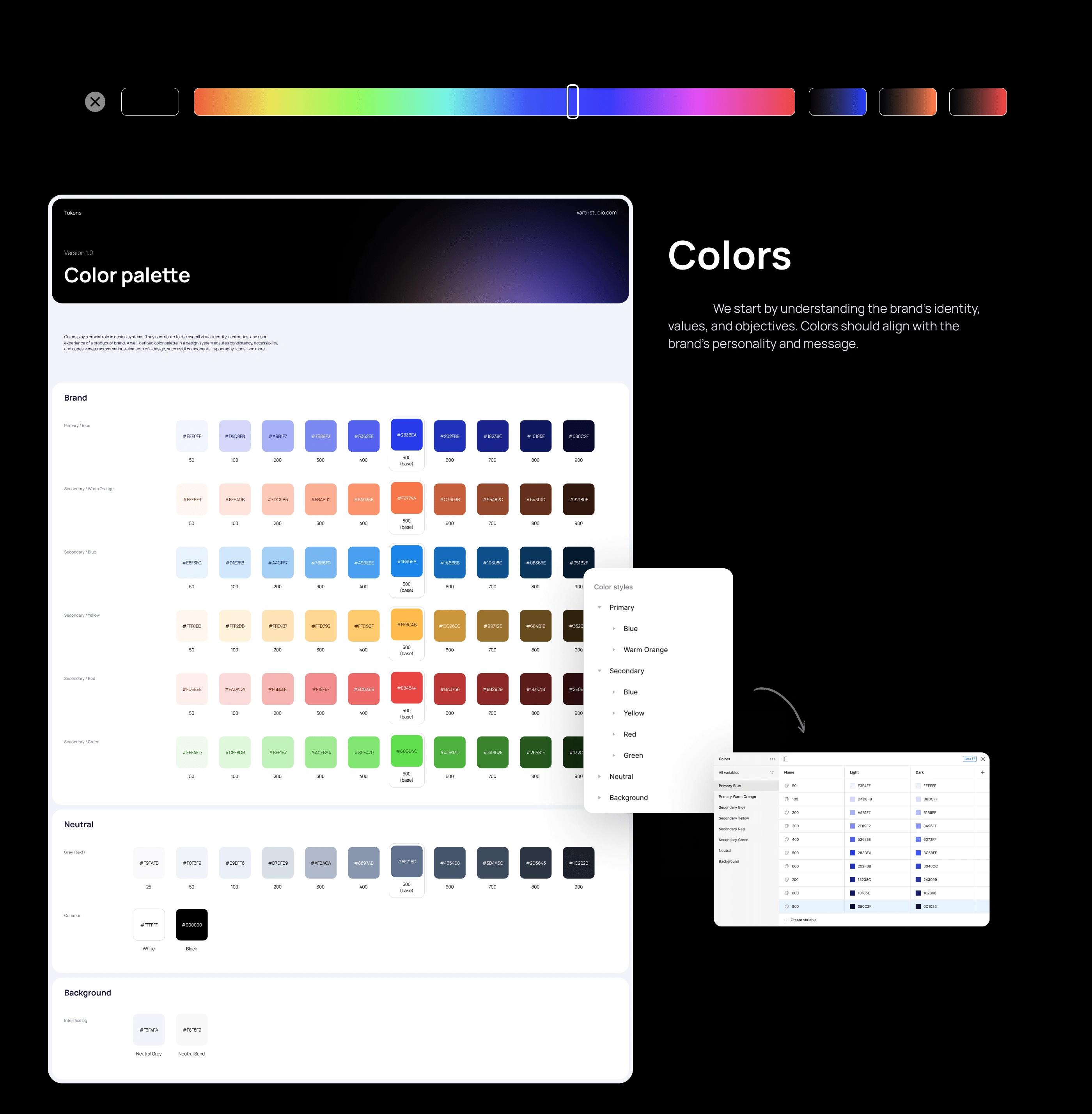 A balanced color scheme for visual harmony and accessibility.