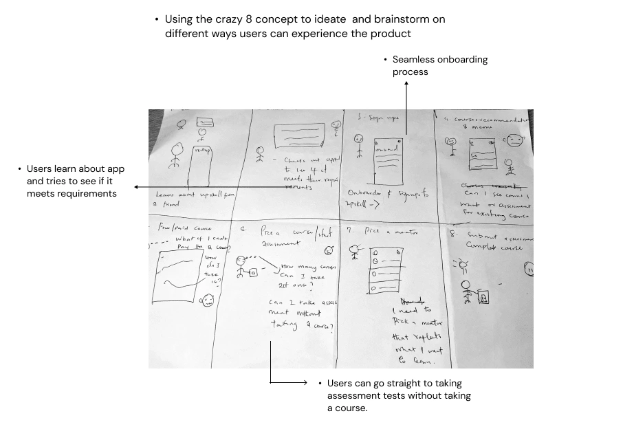 Crazy 8 conceptualization