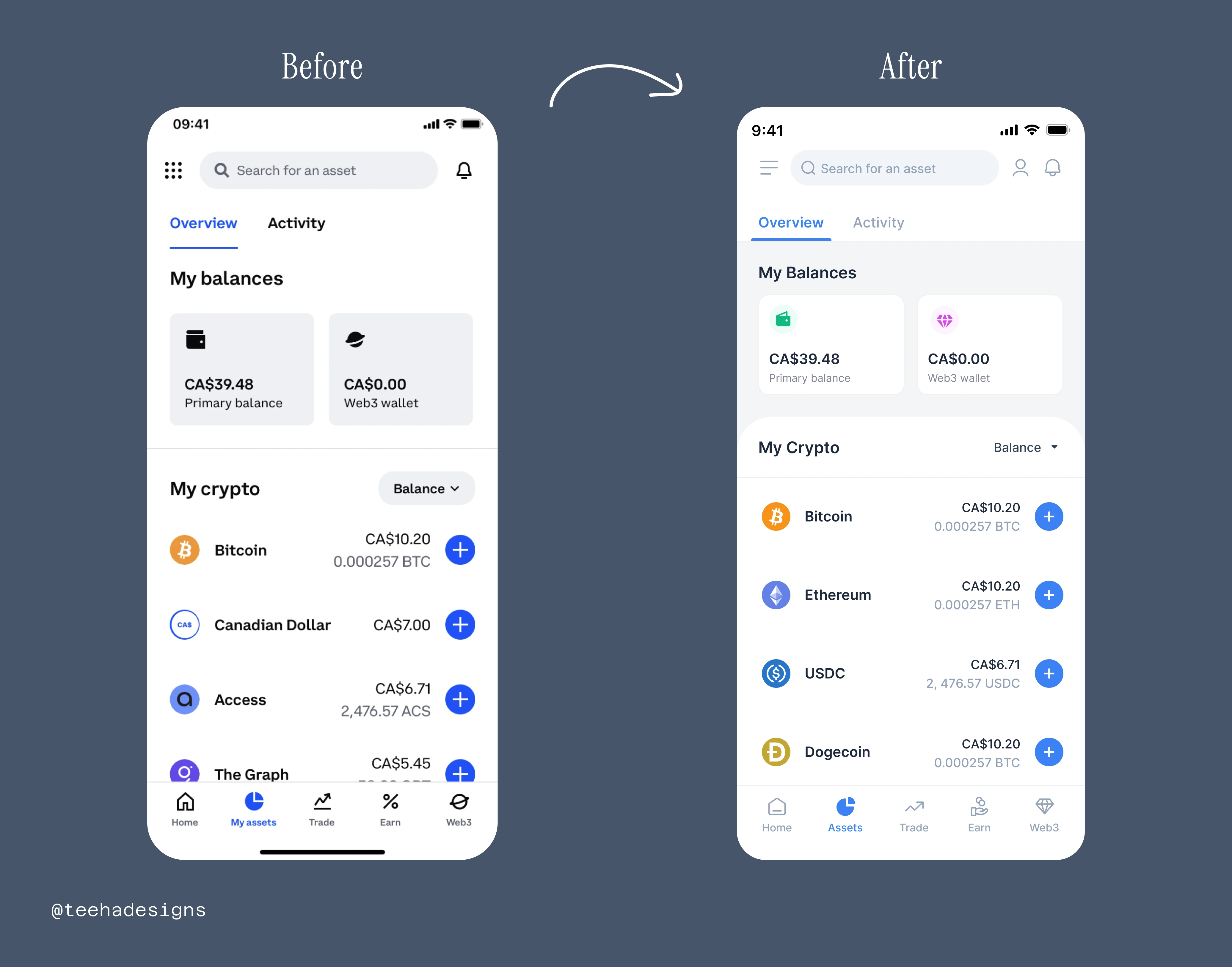 Coinbase Redesign