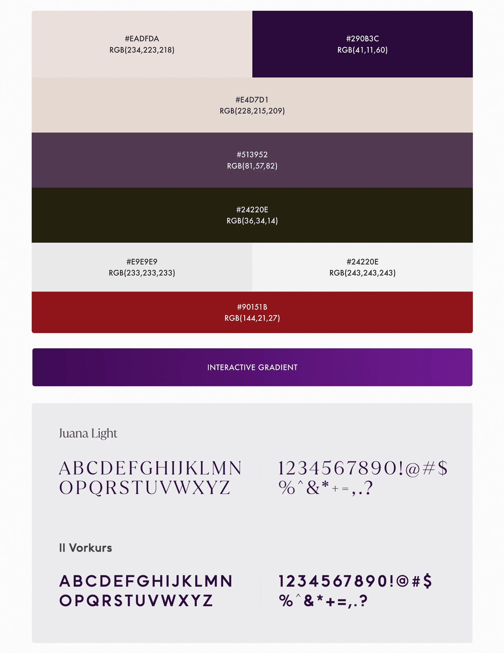 Brand Color Palette and Typography for Faranak Shahroozi