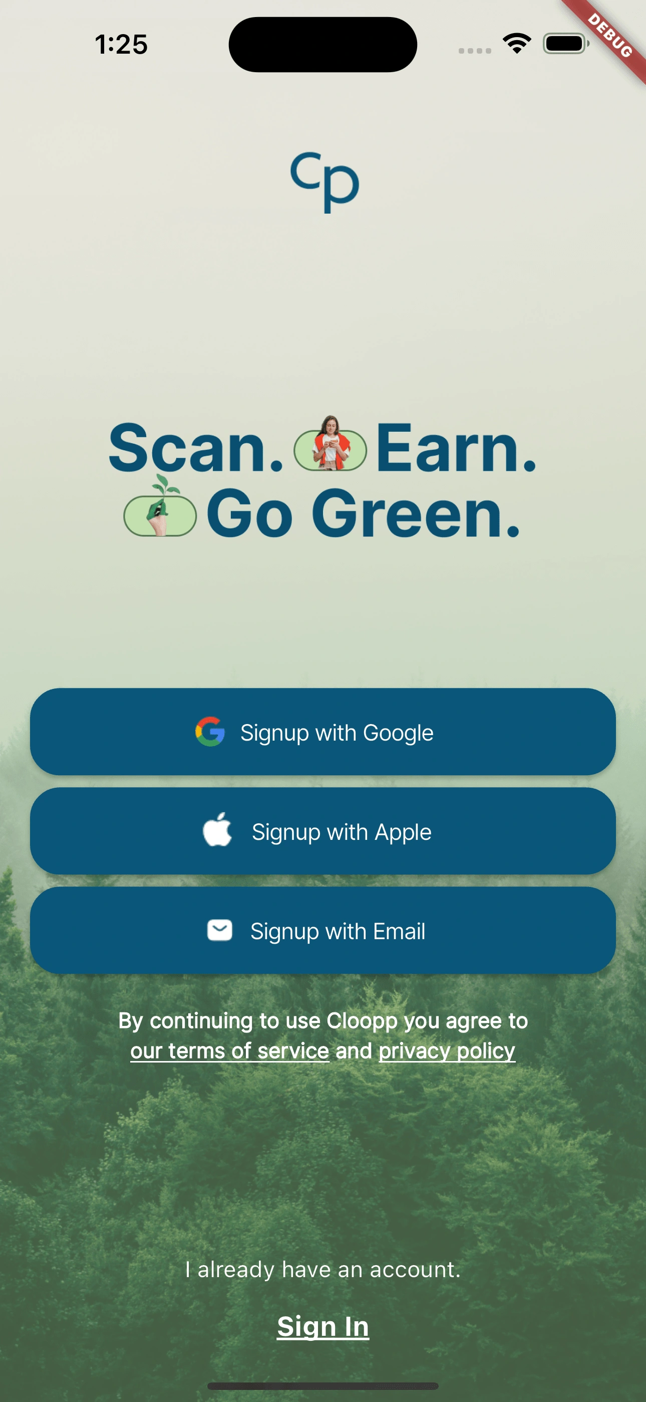 Sign Up Screen