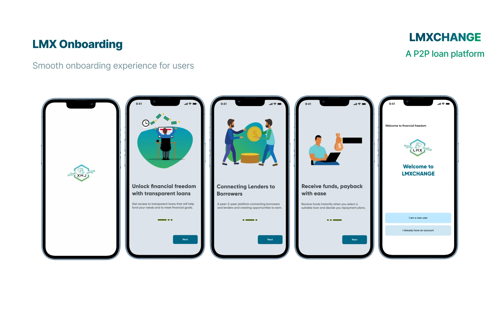 Onboarding screens