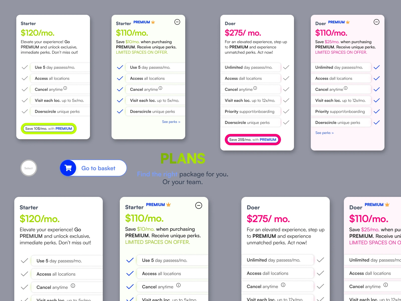 Plans: Hover States