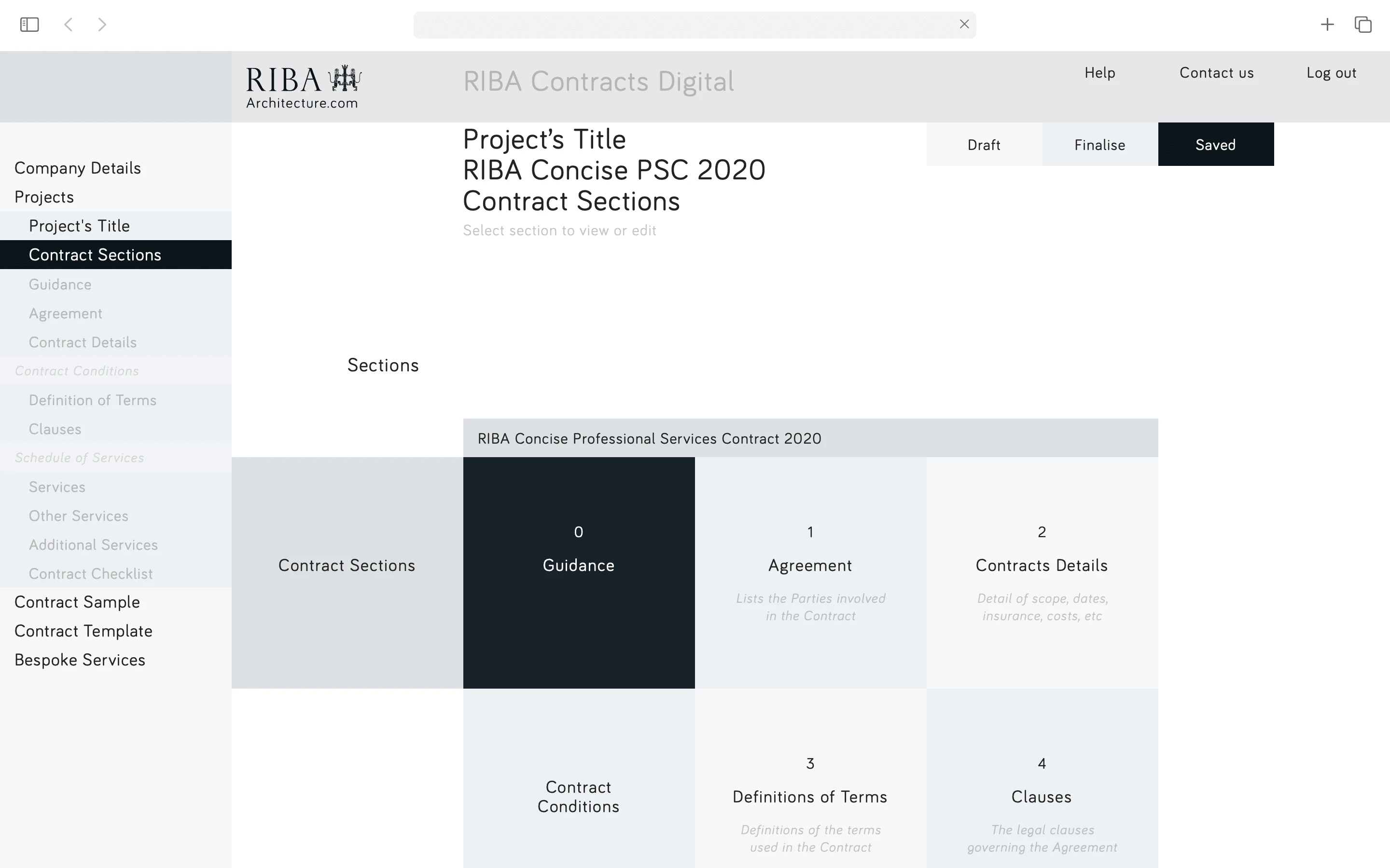 RIBA Contracts — Primary Layout/Grid (6 columns)