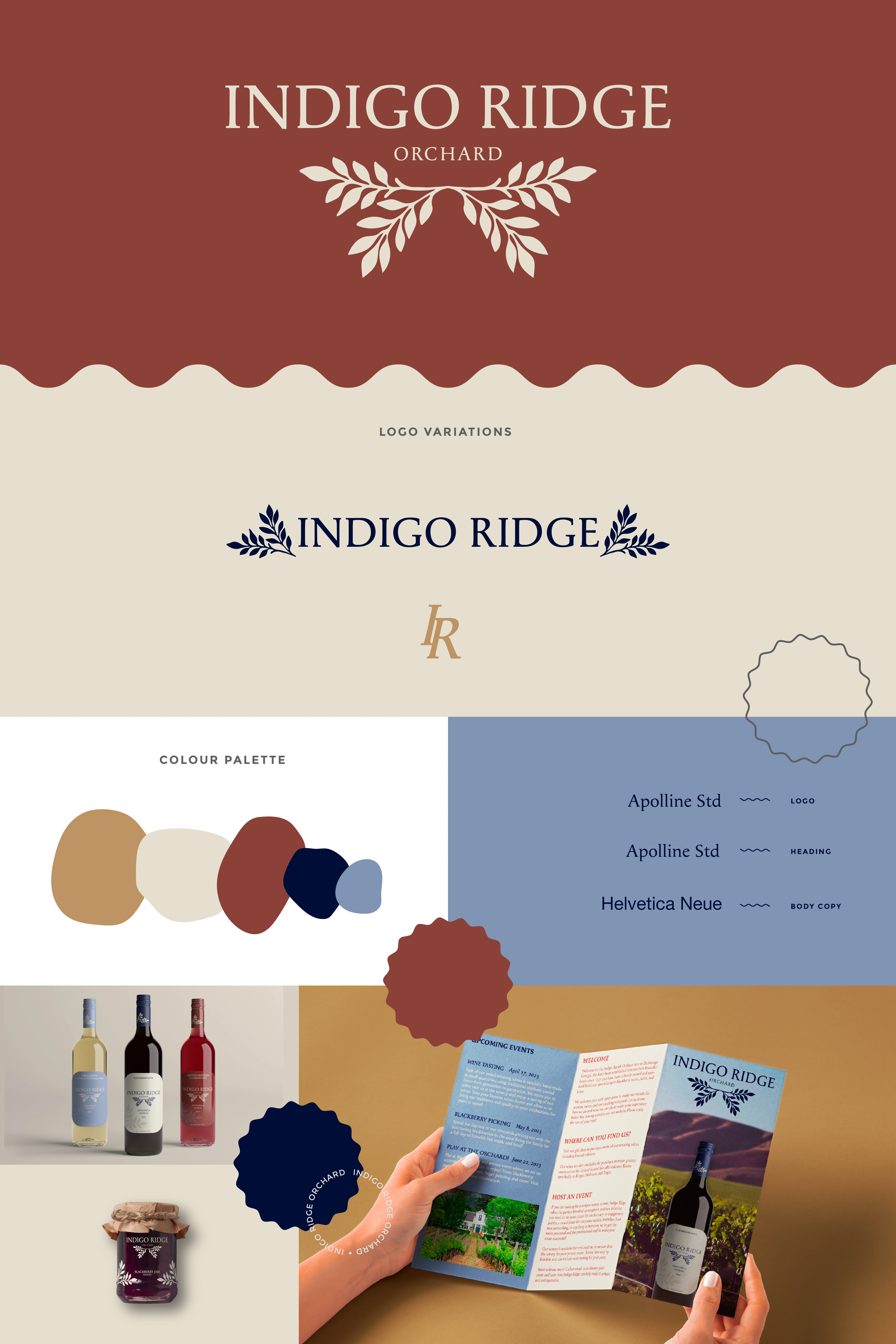 Indigo Ridge brand board