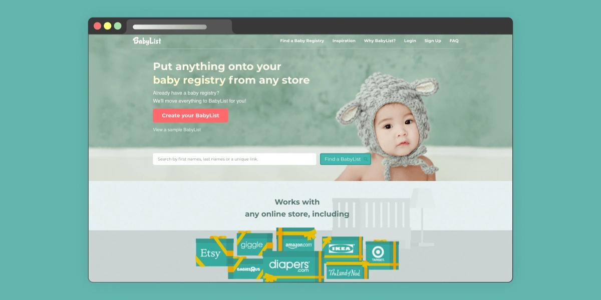 Babylist Landing Page