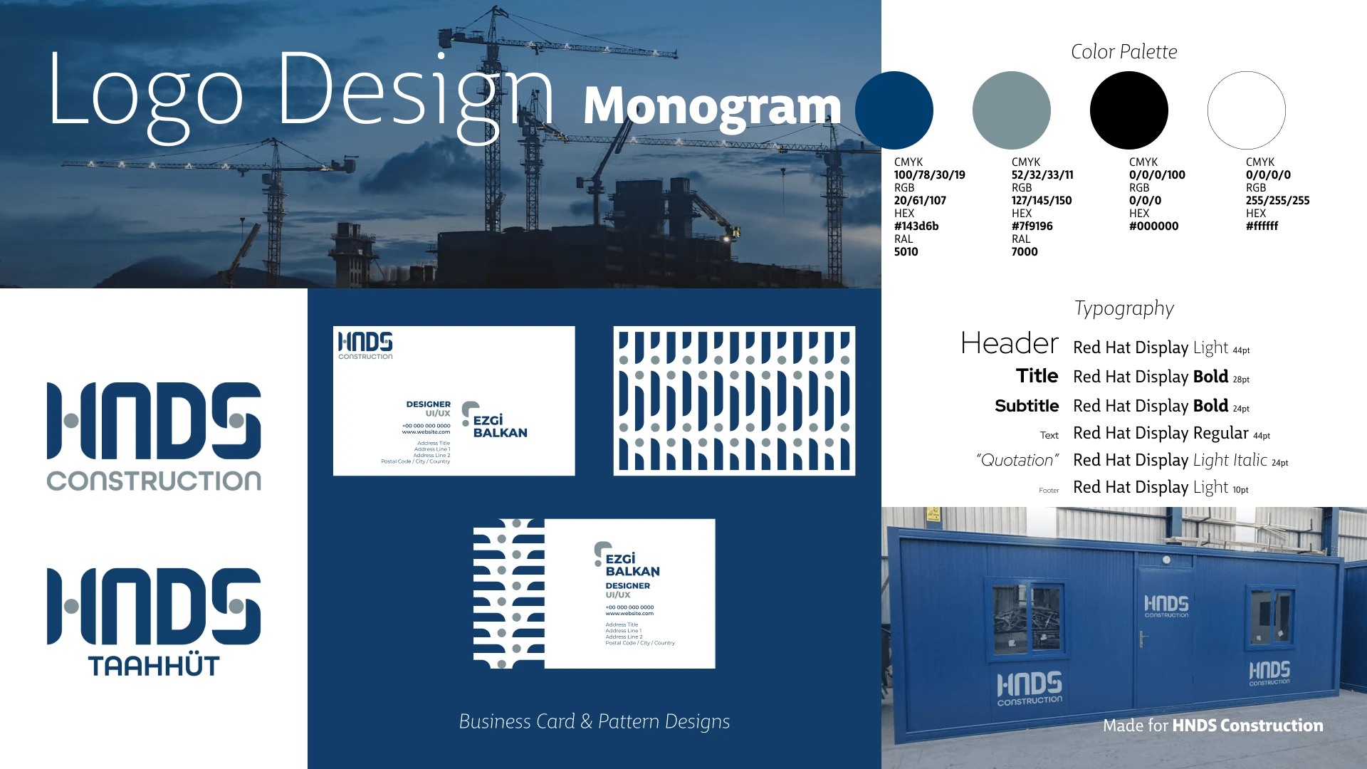 HNDS Construction Brand Identity Design