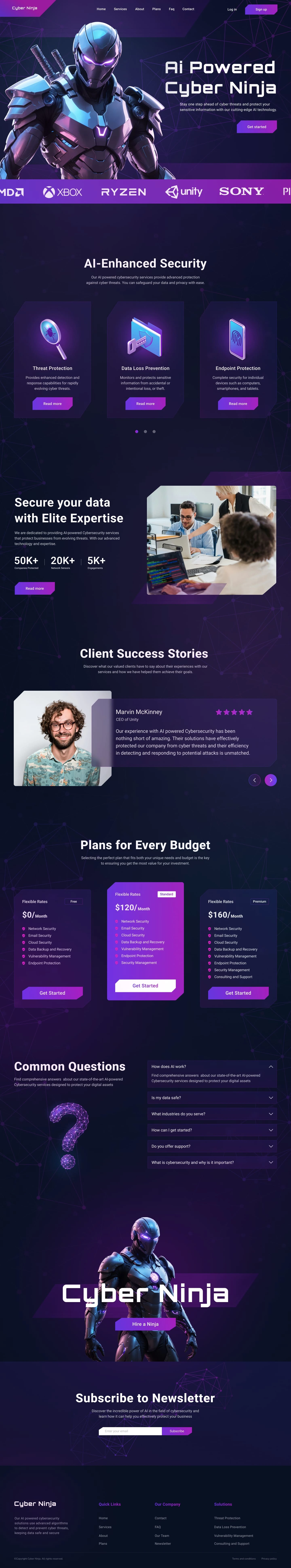 Cyber Ninja delivers AI-powered cybersecurity solutions to protect your digital assets, providing advanced threat detection and proactive defense against cyber threats. Some assets are taken from freepik.