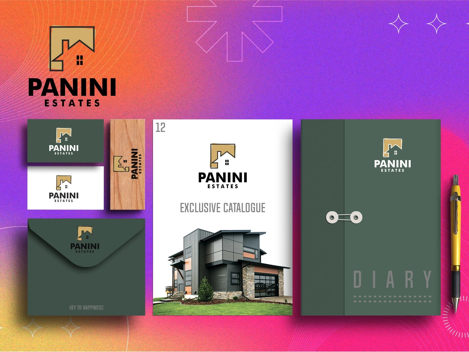 Panini Estates Logo & Stationery  