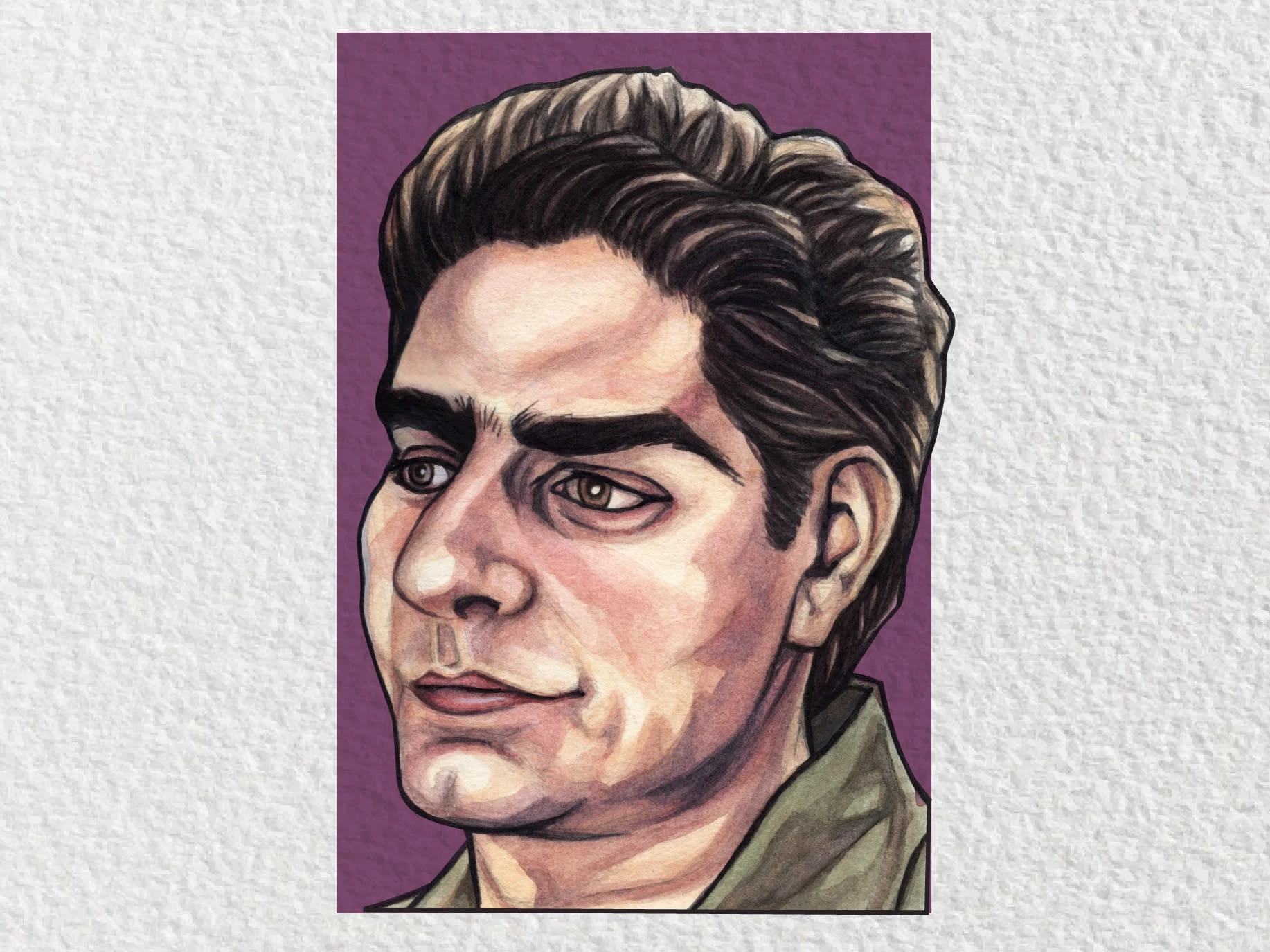 Sopranos Watercolor Portrait: Christopher