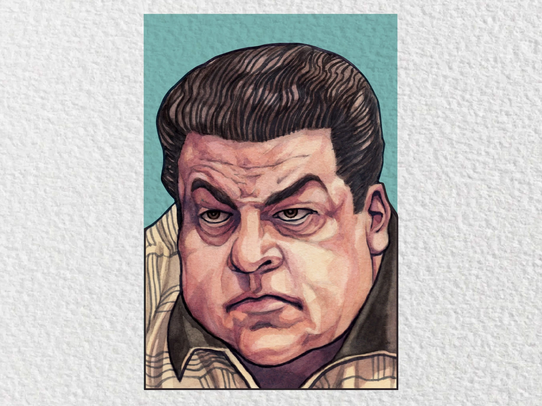 Sopranos Watercolor Portrait: Bobby