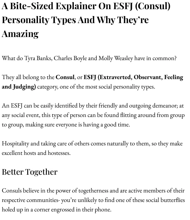 Part of an article written for Neris Analytics (16Personalities)