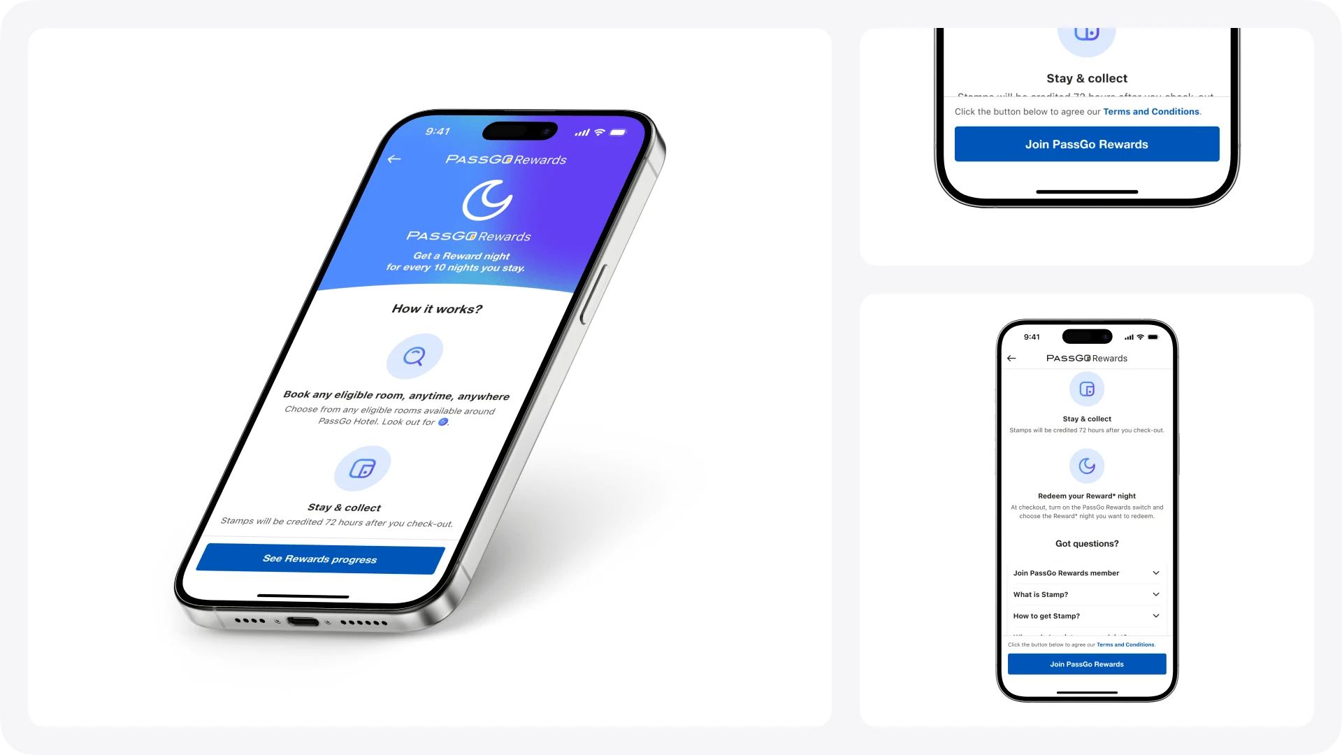 PassGo Hotel Rewards Introduction Page App Screenshots