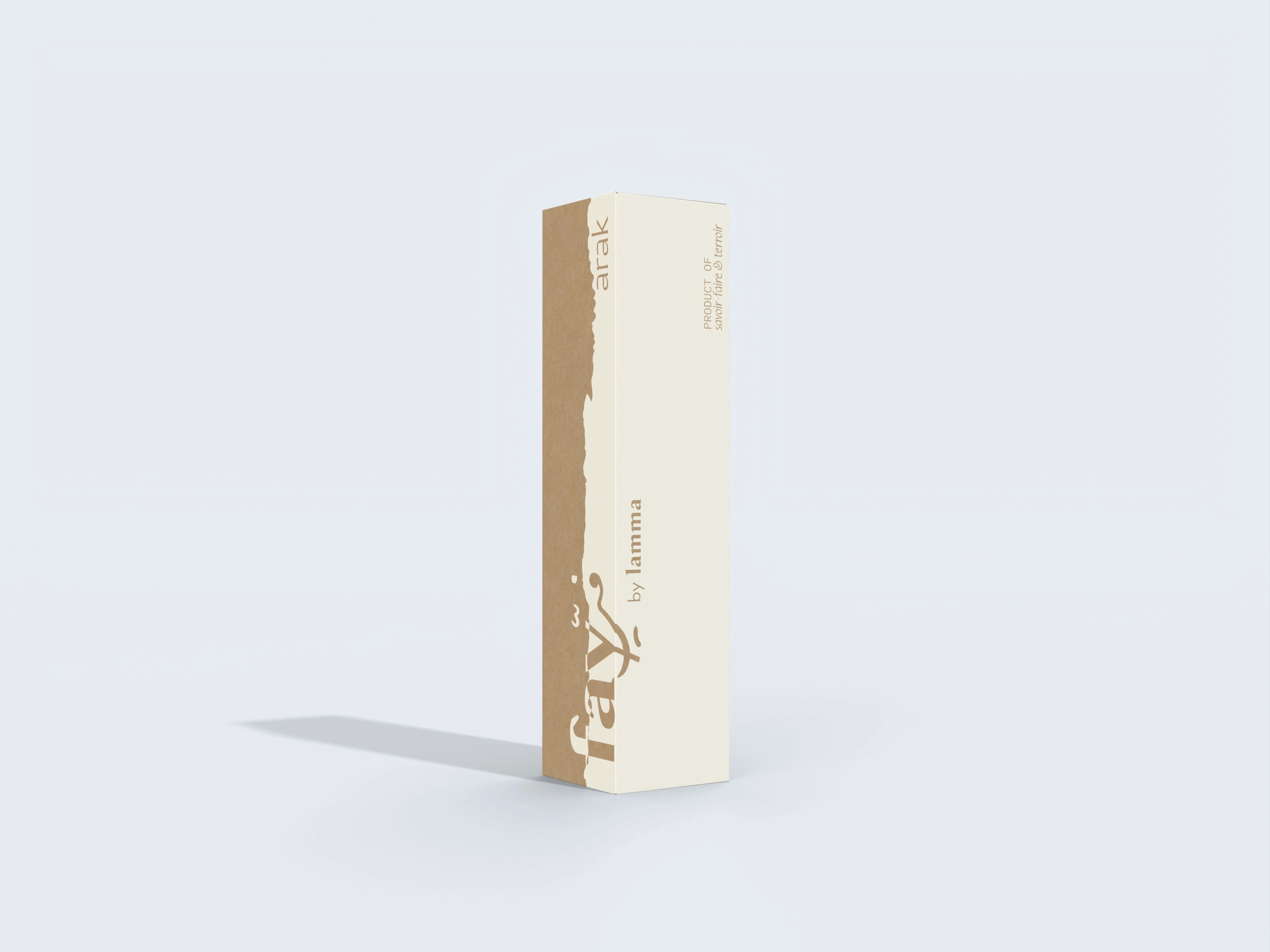 Box mockup of FAY فيّ by LAMMA لمّا 